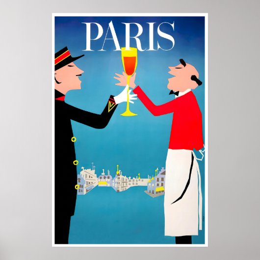 Impression d'art de mur de voyage de Paris Affiche (Devant)