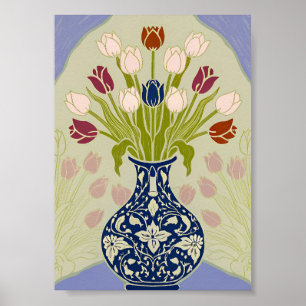 Impression d'art de nature morte de tulipe turque
