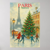 Impression d'art de Noël à Paris – Tour Eiffel Hiv (Devant)