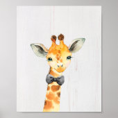Impression d'art de nœud papillon de girafe safari (Devant)