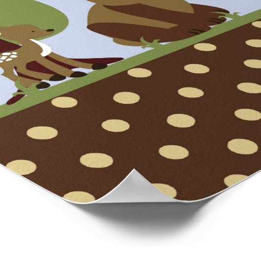 Impression d'art de nom de pépinière 10x20 Bois cr (Coin)