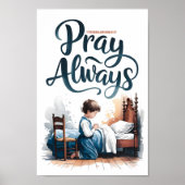 Impression d'art de nurserie chrétienne 'Priez tou (Devant)