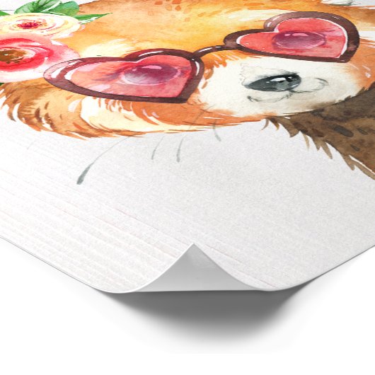 Impression d'art de nurserie de Panda Rouge Mignon (Coin)