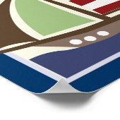 Impression d'art de nurserie nautique de voilier 8 (Coin)