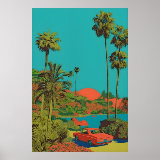 Impression d'art de Palm Springs voiture moderne d (Devant)
