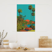Impression d'art de Palm Springs voiture moderne d (Cuisine)