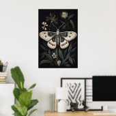 Impression d'art de papillon de nuit botanique, Af (Bureau à domicile)