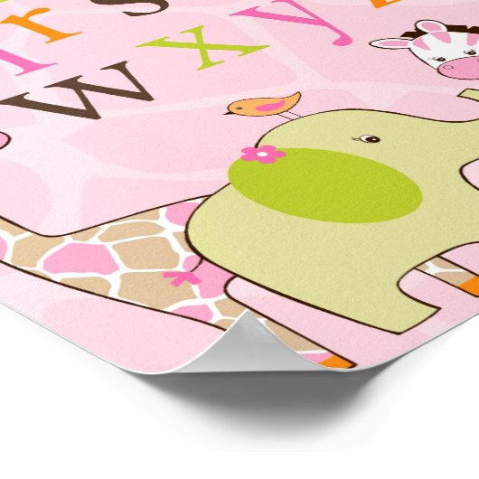 Impression d'art de paroi de nurserie d'alphabet d (Coin)