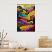 Impression d'art de paysage abstrait coloré Collin (Cuisine)