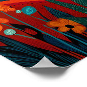 Impression d'art de paysage abstrait floral modern (Coin)