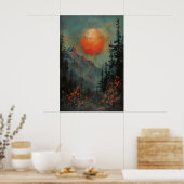 Impression d'art de paysage de montagne au coucher (Cuisine)