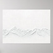 Impression d'art de paysage de montagne blanche mi (Devant)