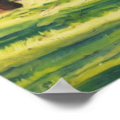 Impression d'art de paysage paisible avec des arbr (Coin)