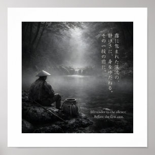 Impression d'art de pêche Tenkara japonaise