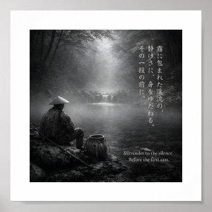 Impression d'art de pêche Tenkara japonaise