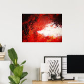 Impression d'art de peinture abstraite moderne rou (Bureau à domicile)