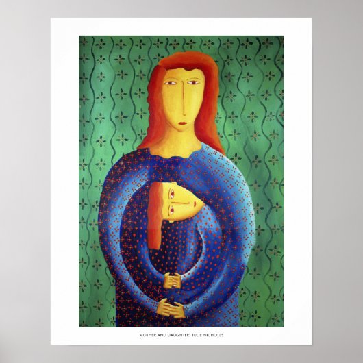 Impression d'art de peinture de mère et fille (Devant)