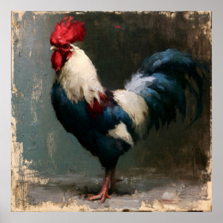 Impression d'art de peinture de style vintage de c