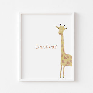 Impression d'art de pépinière de girafe élégante