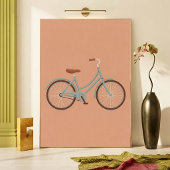 Impression d'art de pépinière de vélo vintage pêch