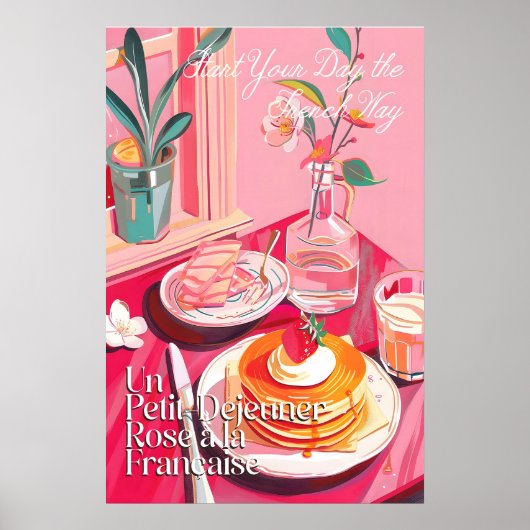 Impression d'art de petit-déjeuner français Café R (Devant)