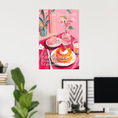 Impression d'art de petit-déjeuner français Café R (Bureau à domicile)