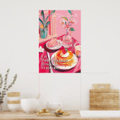 Impression d'art de petit-déjeuner français Café R (Cuisine)
