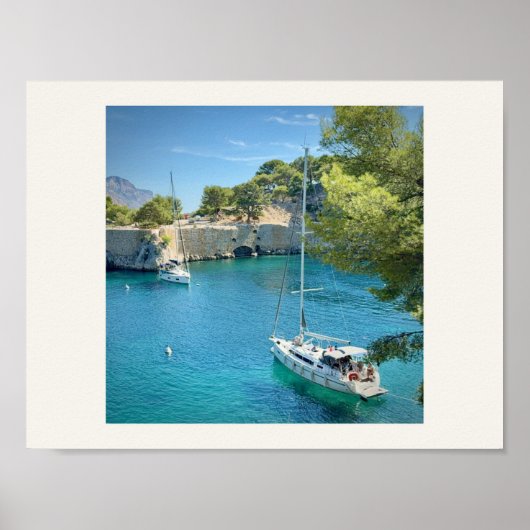 Impression d'art de photographie de baie turquoise (Devant)