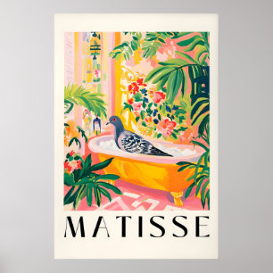 Impression d'art de pigeon dans une baignoire Styl