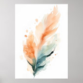 Impression d'art de plume à l'aquarelle | F Boho O (Devant)