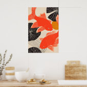 Impression d'art de poisson rouge japonais Moderne (Cuisine)
