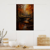 Impression d'art de pont de ruisseau de forêt d'au (Cuisine)