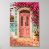Impression d'art de porte rose à Lisbonne (Devant)