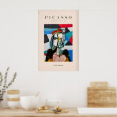 Impression d'art de portrait abstrait de femme au (Cuisine)