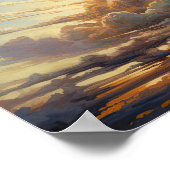 Impression d'art de poster Nuages à l'aube (Coin)