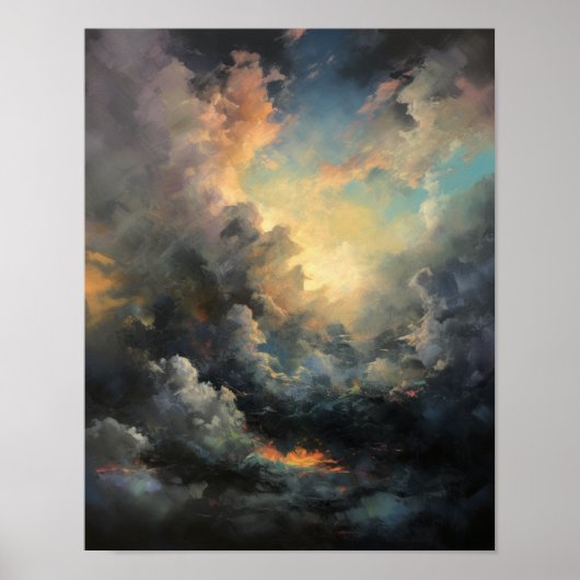 Impression d'art de poster Nuages à l'aube (Devant)