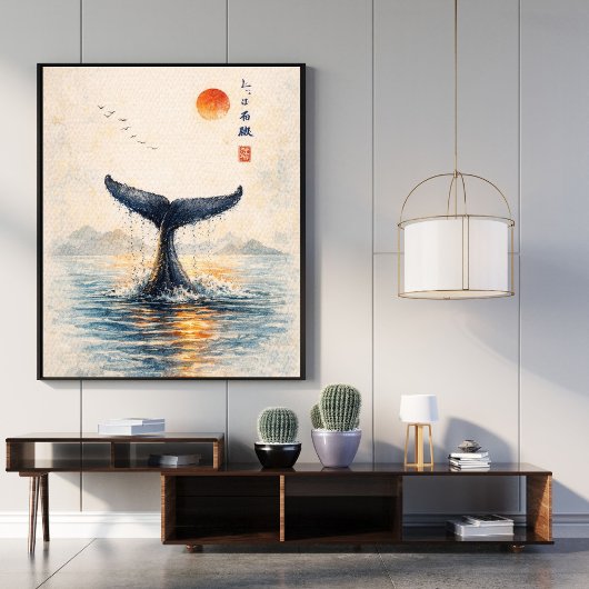 Impression d'art de queue de baleine | Affiche de