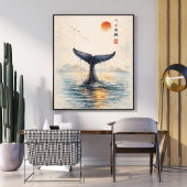 Impression d'art de queue de baleine | Affiche de