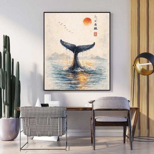 Impression d'art de queue de baleine | Affiche de