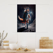 Impression d'art de renard astronaute en combinais (Cuisine)