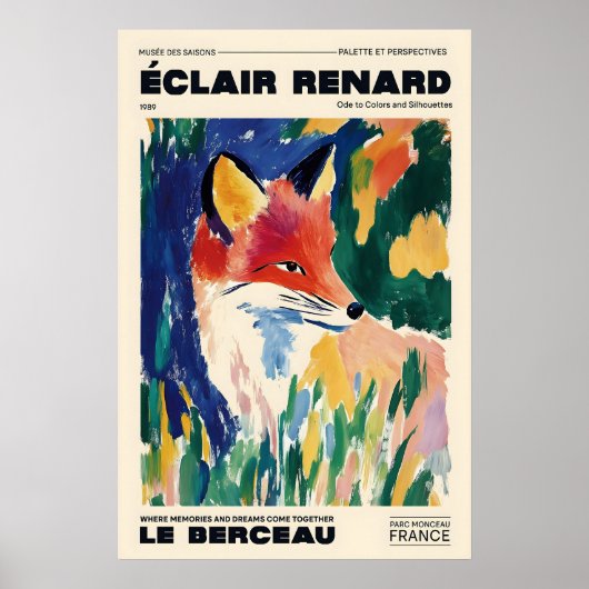 Impression d'art de renard Éclair Renard Expositio (Devant)