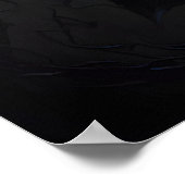 Impression d'art de rose noire gothique Affiche fl (Coin)