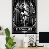 Impression d'art de rugby de style déco grande tai (Bureau à domicile)