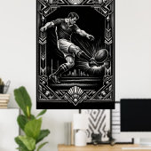 Impression d'art de rugby de style déco grande tai (Bureau à domicile)