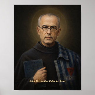 Impression d'art de Saint Maximilien Kolbe