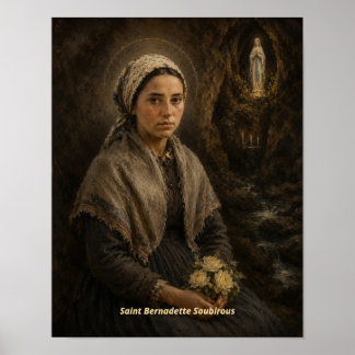 Impression d'art de Sainte Bernadette Soubirous
