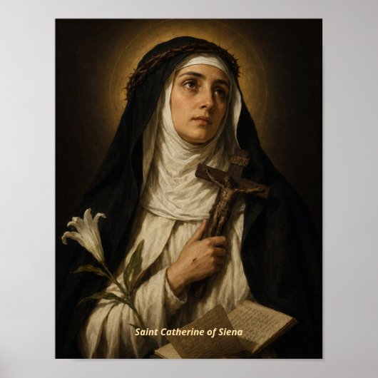 Impression d'art de Sainte Catherine de Sienne (Devant)