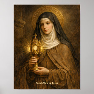 Impression d'art de Sainte-Claire d'Assise