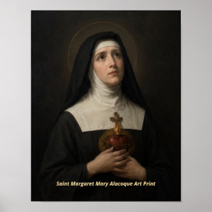 Impression d'art de Sainte Marguerite-Marie Alacoq