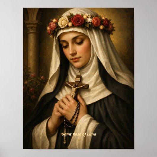 Impression d'art de Sainte Rose de Lima (Devant)